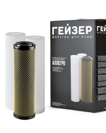 To‘plam smennix Kartrijey predochistki — Filtrov serii Geyser Allegro